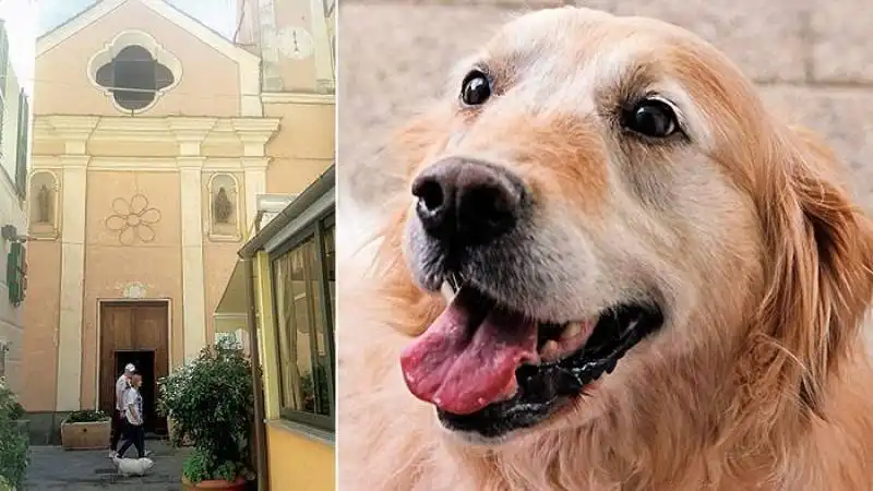 in chiesa ad alassio con il cane