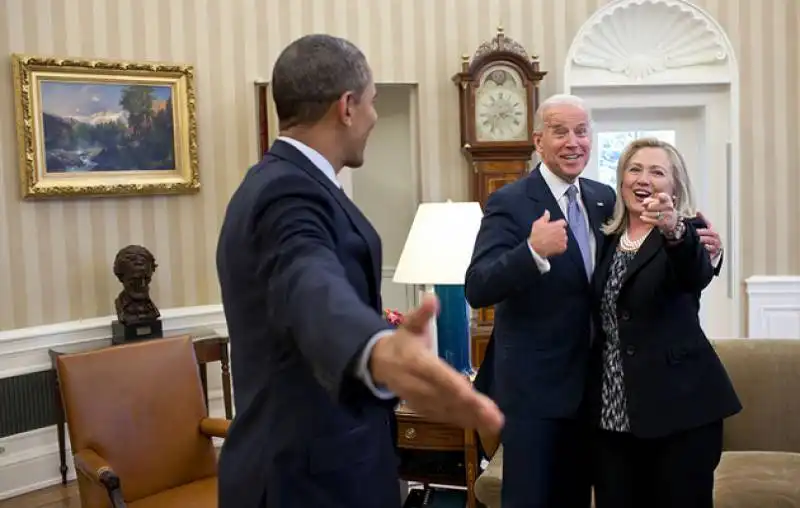 OBAMA JOE BIDEN E HILLARY CLINTON