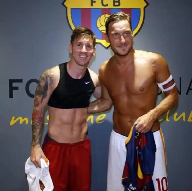 TOTTI MESSI BARCELLONA ROMA