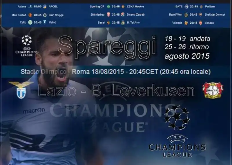 uefa champions league, lazio   bayer leverkusen r