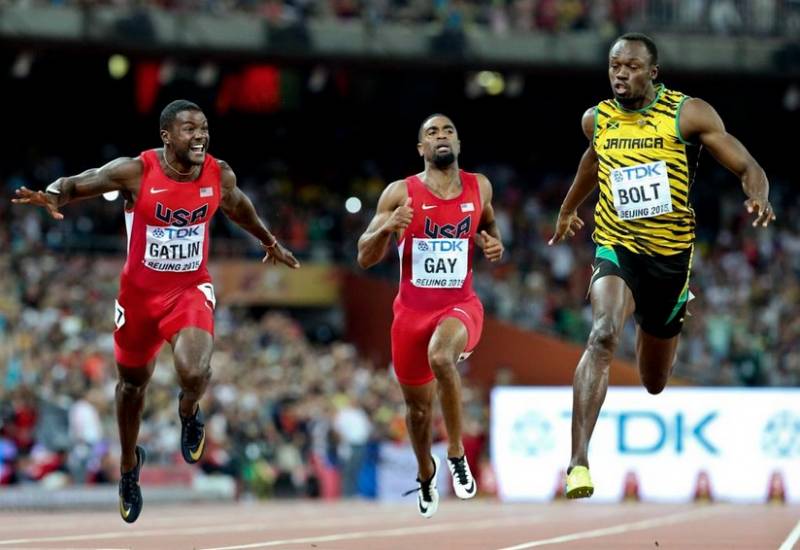 usain bolt batte gaitlin ed e campione del mondo 1