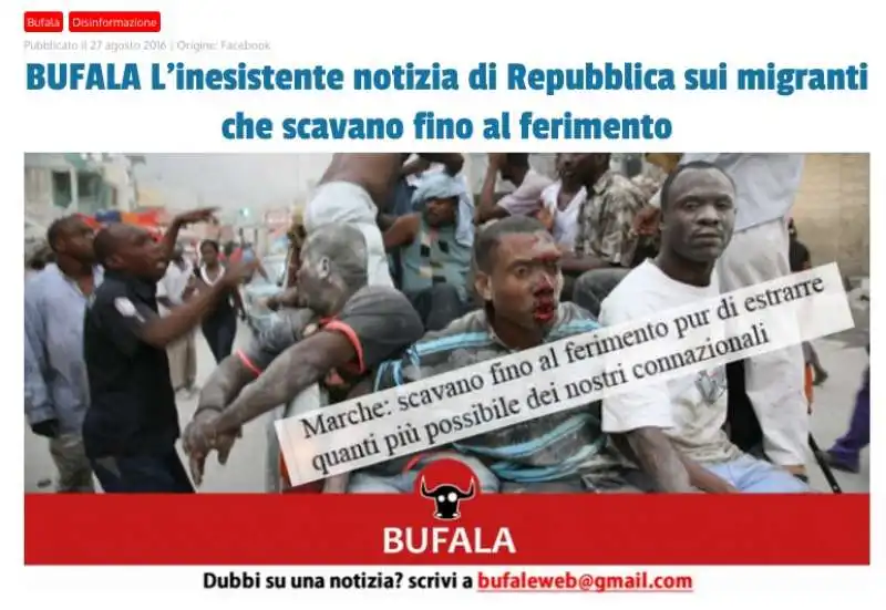 bufala sul terremoto