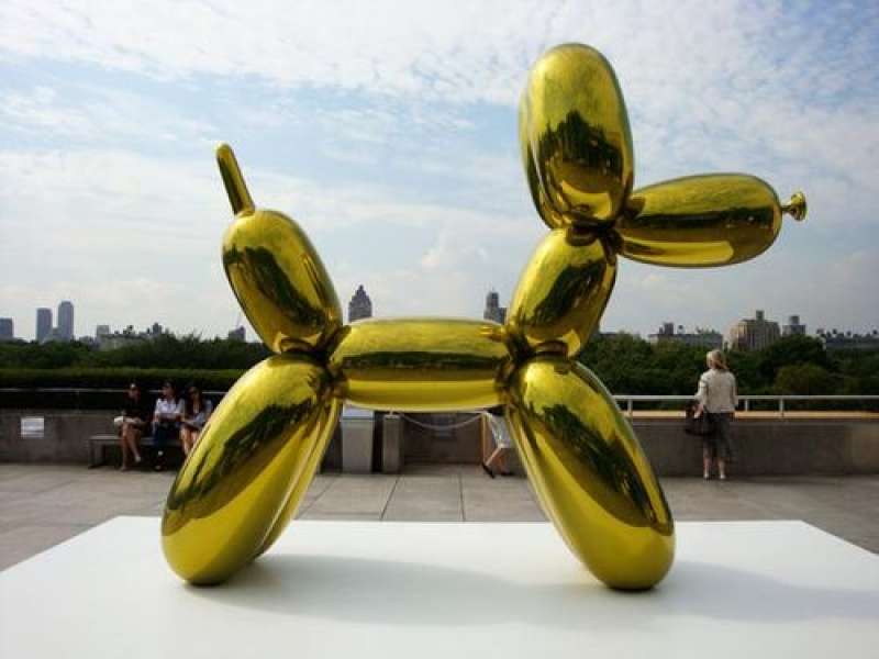 CANI IN ACCIAIO GONFIATO - JEFF KOONS