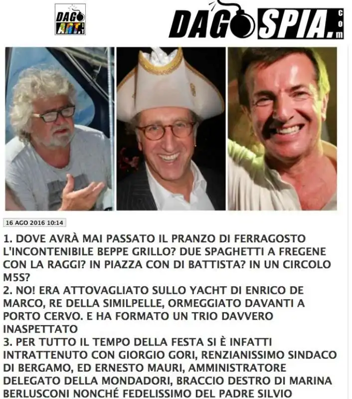 DAGOSPIA SU GRILLO GORI MAURI