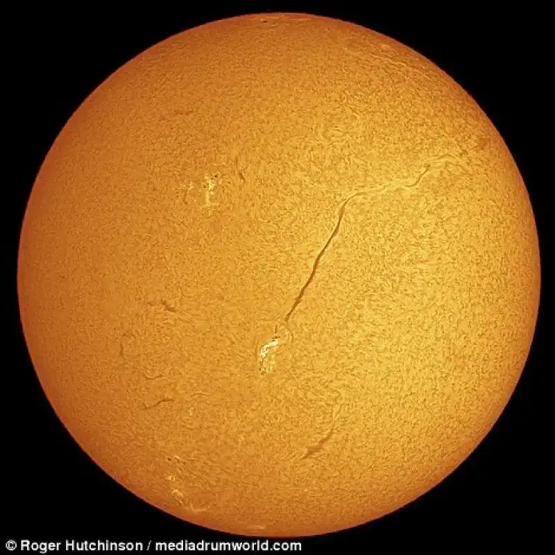 il sole da un telescopio di londra