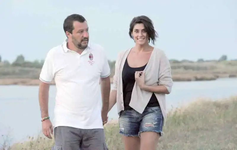 MATTEO SALVINI E ELISA ISOARDI IN PUGLIA