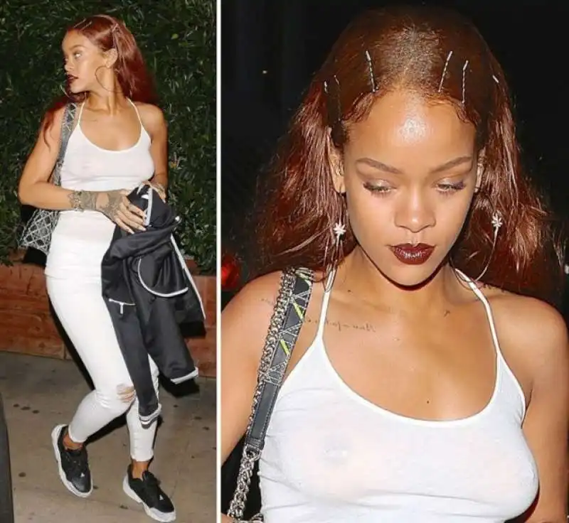 RIHANNA SENZA REGGISENO