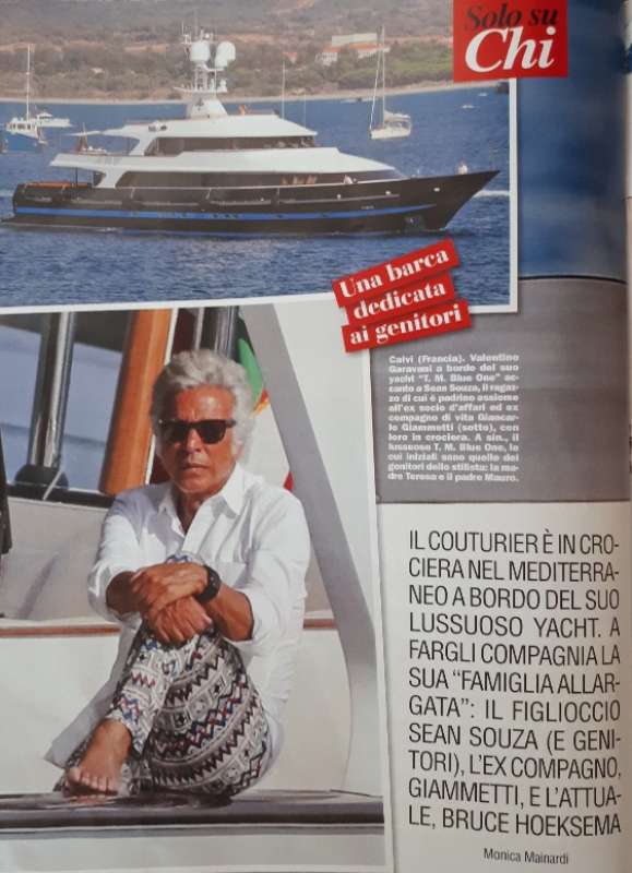 GIANCARLO GIAMMETTI E LO YACHT DI VALENTINO