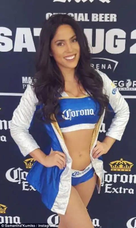 le  corona   ring girls del match mayweather mcgregor