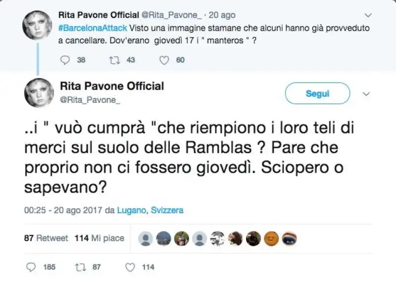 RITA PAVONE E BUFALA BARCELLONA