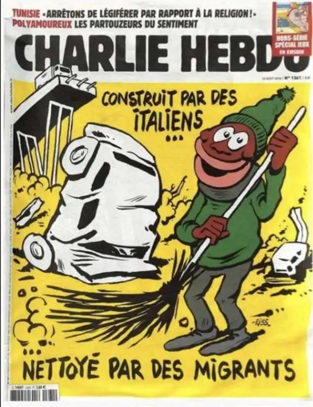 CHARLIE HEBDO SUL PONTE DI GENOVA