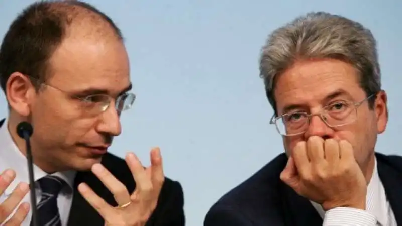 ENRICO LETTA PAOLO GENTILONI