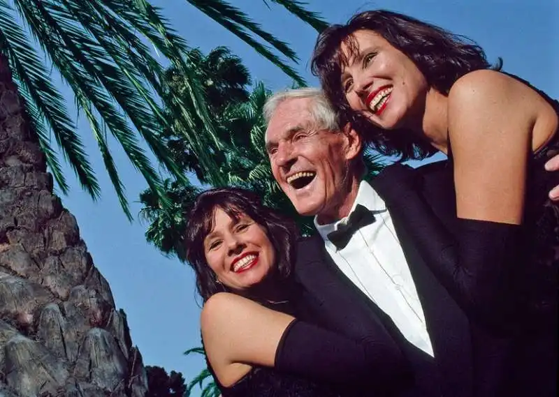 gisela getty con la sorella jutta e timothy leary