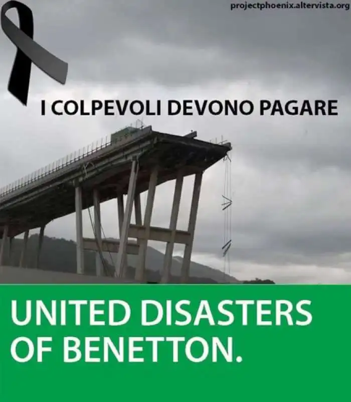 i meme sui benetton e il crollo del ponte di genova 