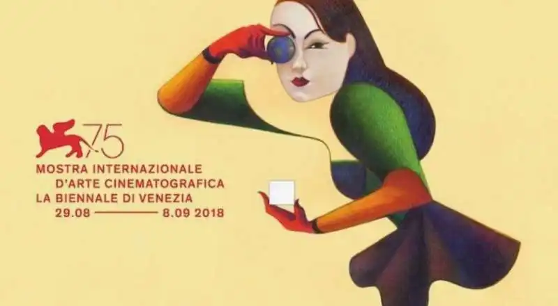 Il manifesto della Mostra del cinema di Venezia 2018 di Lorenzo Mattotti ispirato a Sasha Grey

