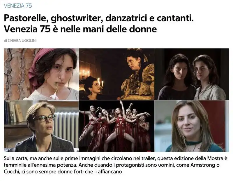 L'ARTICOLO RIPARATORE DI REPUBBLICA SULLE DONNE A VENEZIA