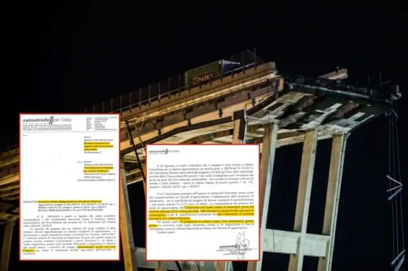 la lettera di febbraio accusa Autostrade e Ministero