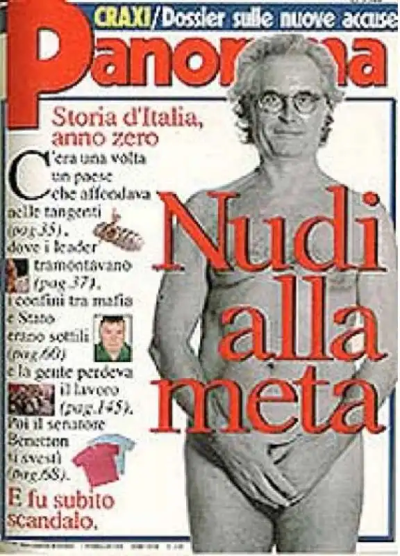 luciano benetton nudo sulla copertina di panorama