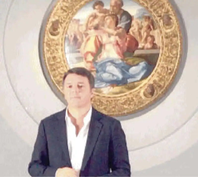 MATTEO RENZI DURANTE LE RIPRESE DELLA DOCUFICTION SU FIRENZE