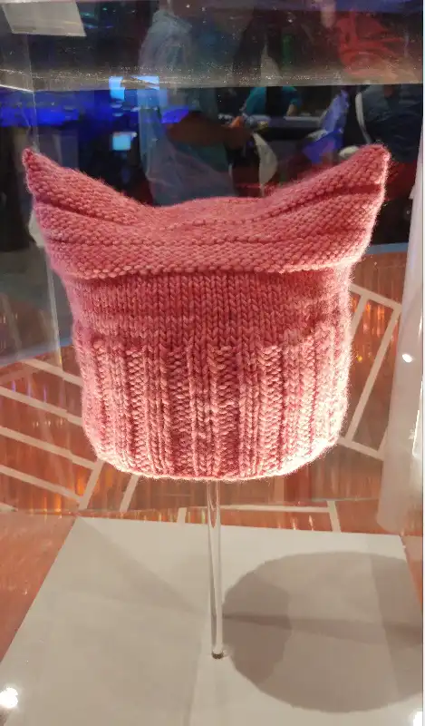 pussy power knitted hat