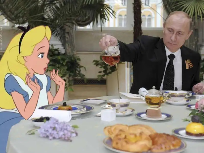 putin alice nel paese delle meraviglie