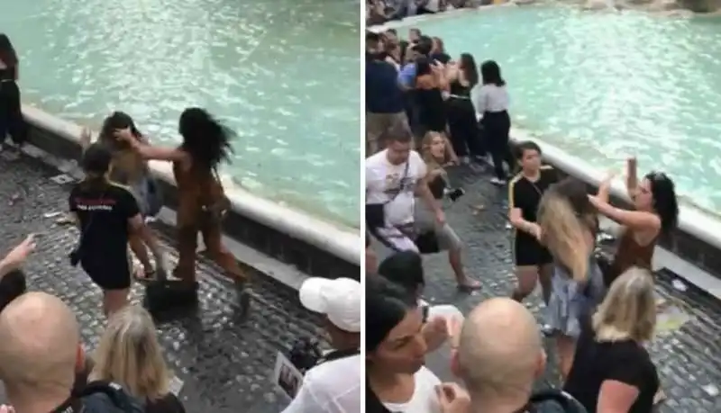 rissa per un selfie fontana di trevi 5