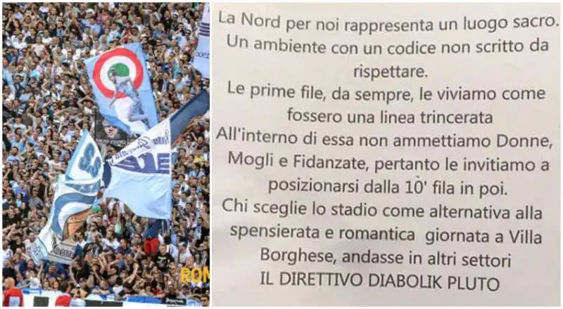 volantino lazio curva nord