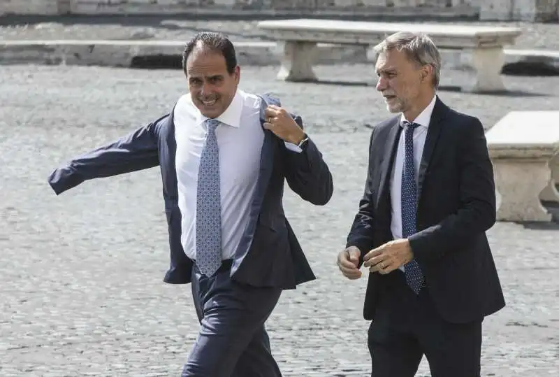 andrea marcucci e graziano delrio arrivano al quirinale 1