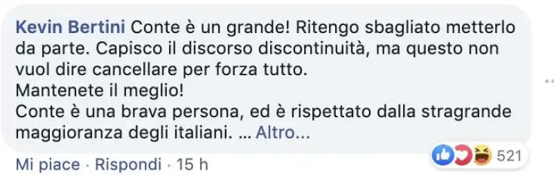 commenti pro   conte sulla pagina facebook di zingaretti 1