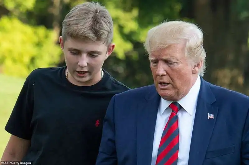 donald trump con il figlio barron