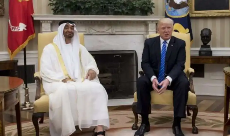 donald trump con lo sceicco mohamed bin zayed al nahyan 1