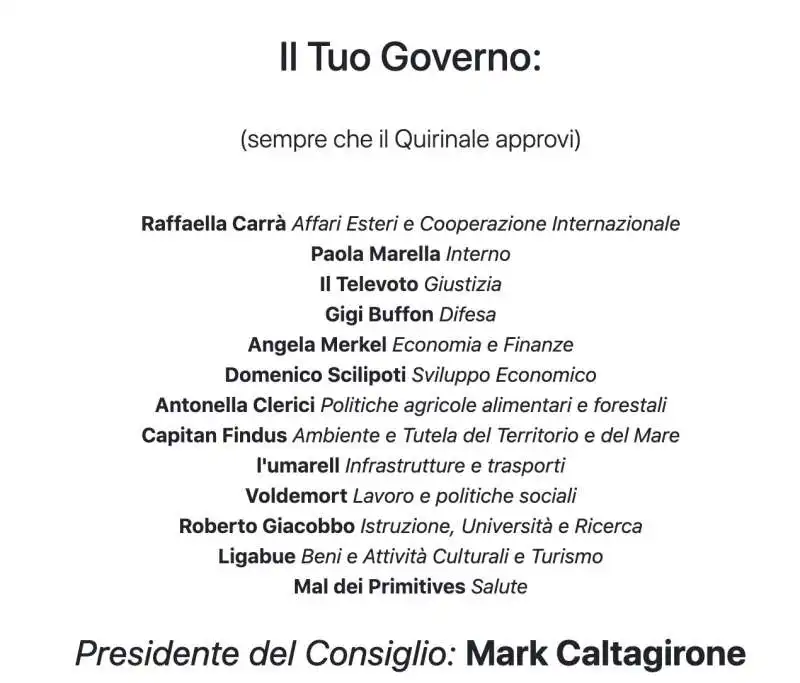 generatore automatico di governi 4