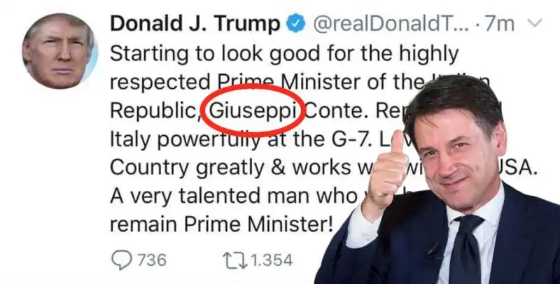 GIUSEPPE CONTE DONALD TRUMP