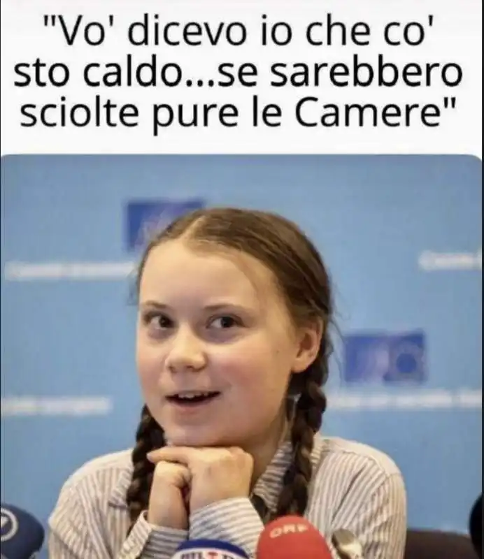 GRETA THUNBERG E LA CRISI DI GOVERNO