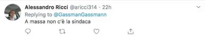 i tweet in cui si ricorda a gassmann che il sindaco e' uomo 7