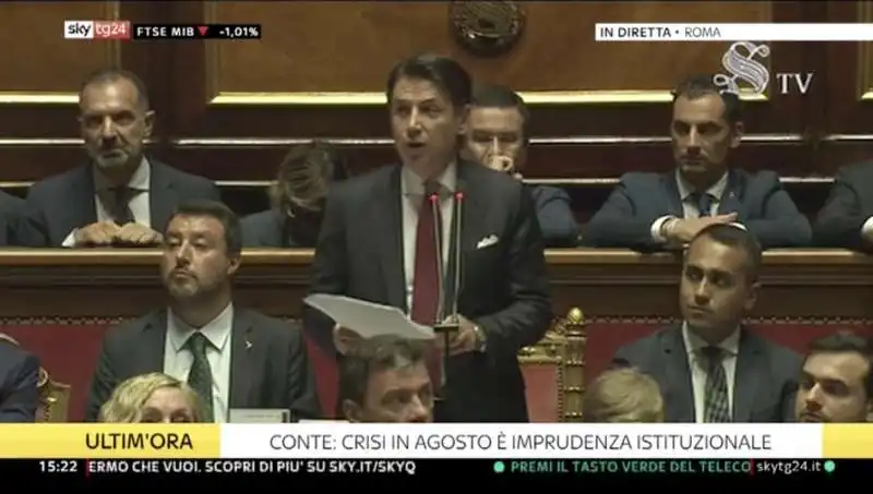 il discorso di giuseppe conte al senato tra matteo salvini e luigi di maio 7