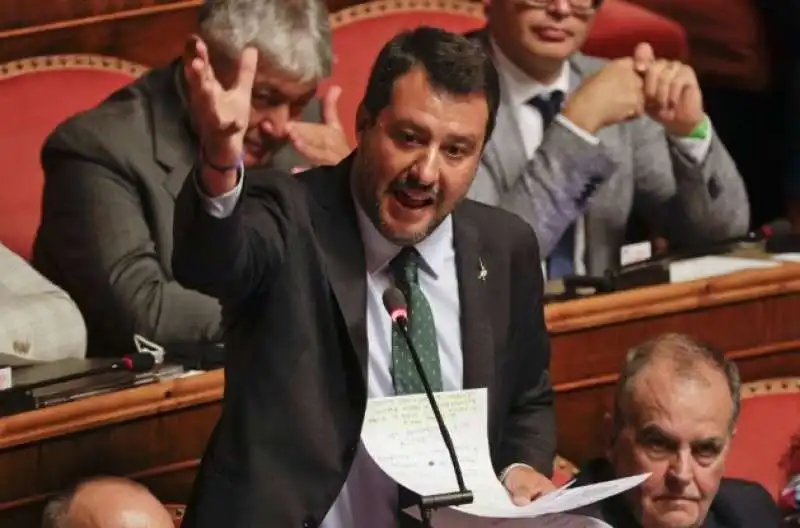 il discorso di matteo salvini sulla crisi di governo