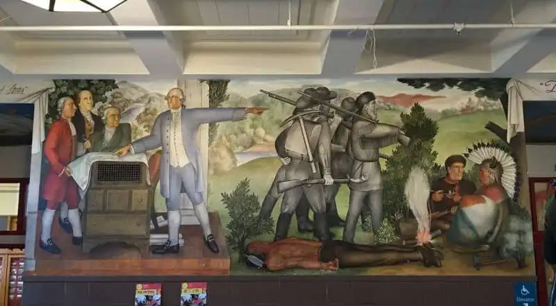 il murale su george washington e lo schiavismo cancellato a san francisco