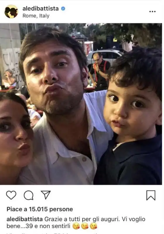 il post instagram in cui alessandro di battista dice di compiere 39 anni