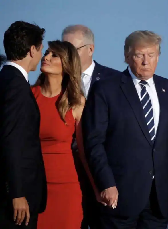 MELANIA TRUMP VICINA VICINA A JUSTIN TRUDEAU PH REUTERS/Carlos Barria