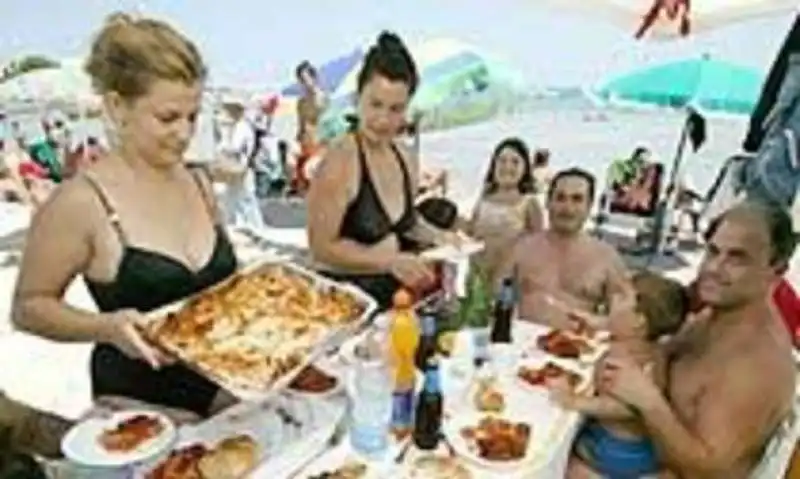 lasagna in spiaggia