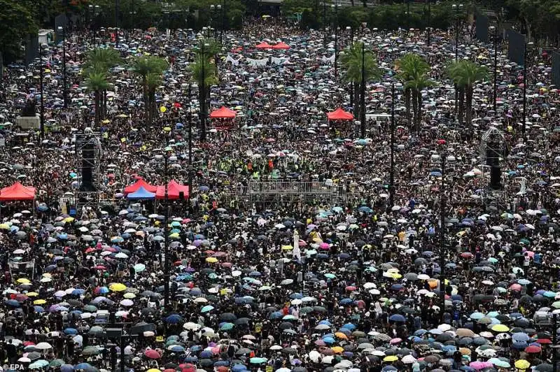 le proteste di hong kong contro la cina   in piazza quasi 2 milioni di persone   agosto 2019