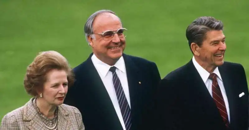 margaret thatcher helmut kohl ronald reagan