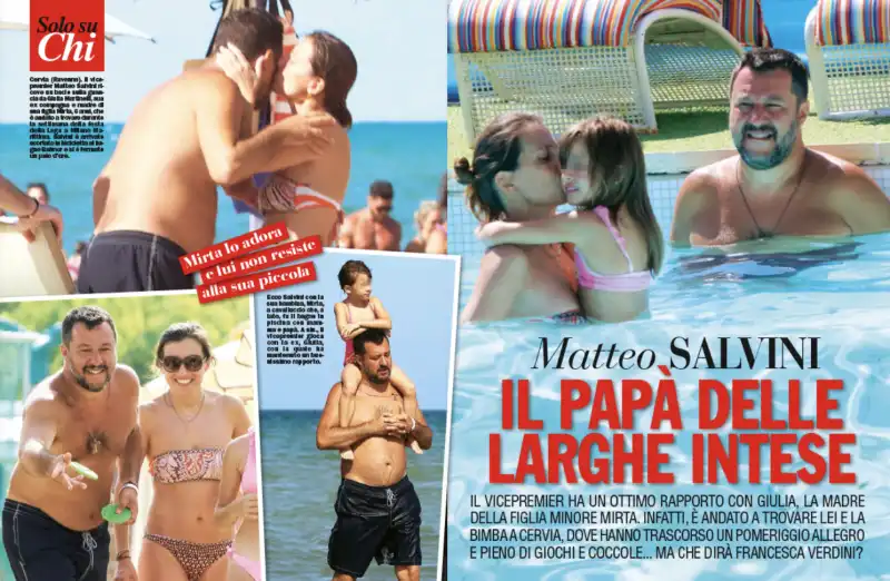 matteo salvini a cervia con la figlia mirta e l'ex COMPAGNA giulia martinelli