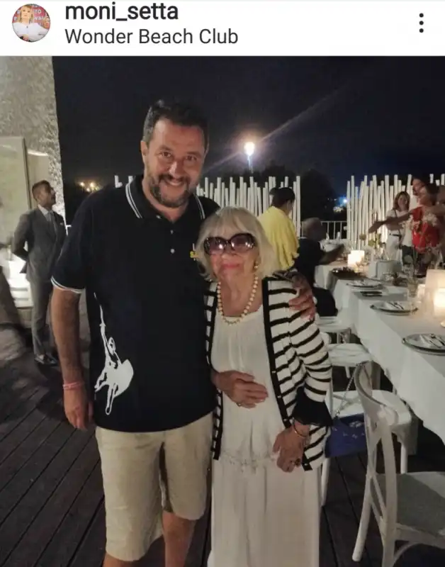 matteo salvini con la madre di monica setta