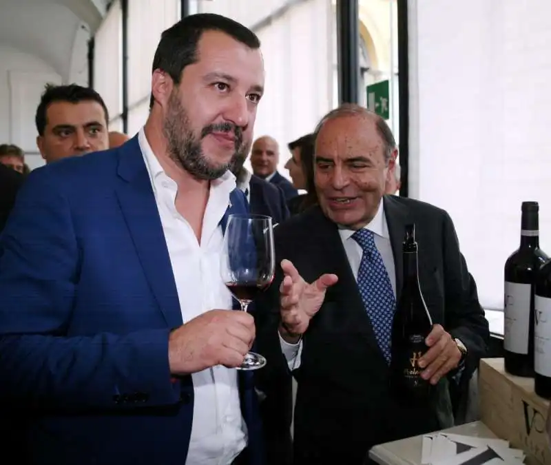 matteo salvini e bruno vespa a botteghe aperte a milano 1