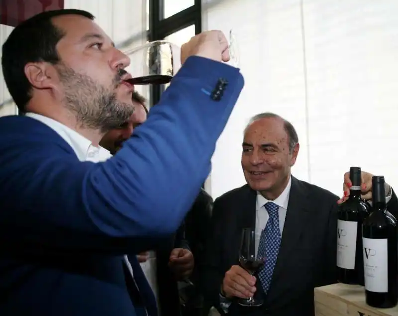 matteo salvini e bruno vespa a botteghe aperte a milano