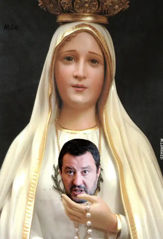 matteo salvini e la madonna