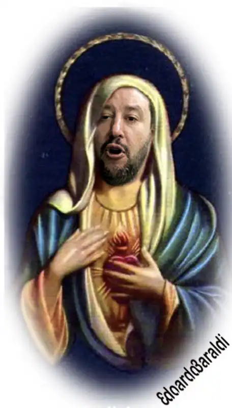 matteo salvini e la madonna by edoardo baraldi