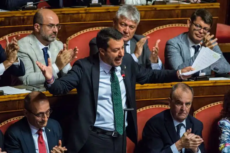 MATTEO SALVINI PARLA IN SENATO